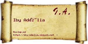 Iby Adélia névjegykártya